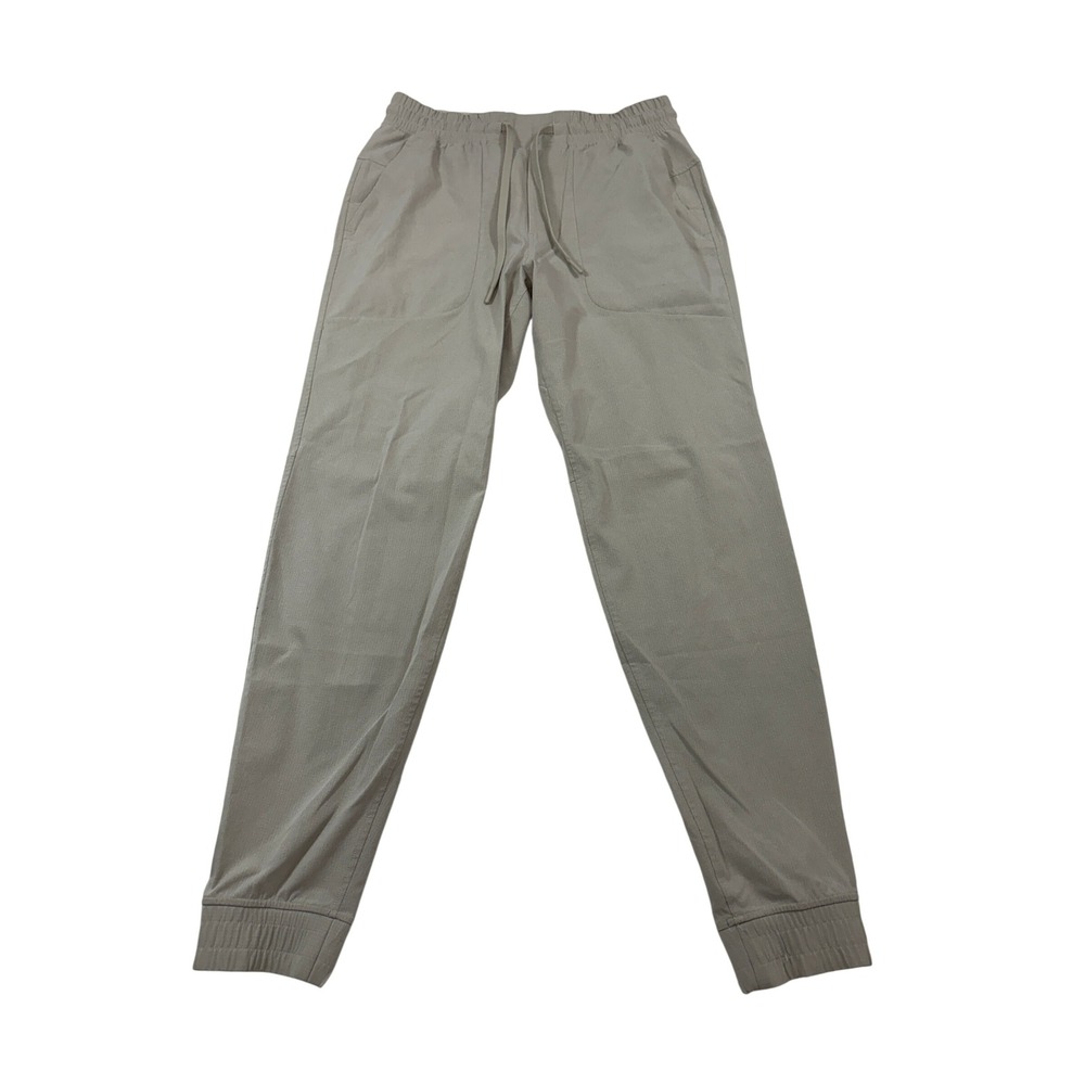 Lululemon Mens ABC Jogger WovenAir Pants Raw Linen Grey Ripstop  Medium